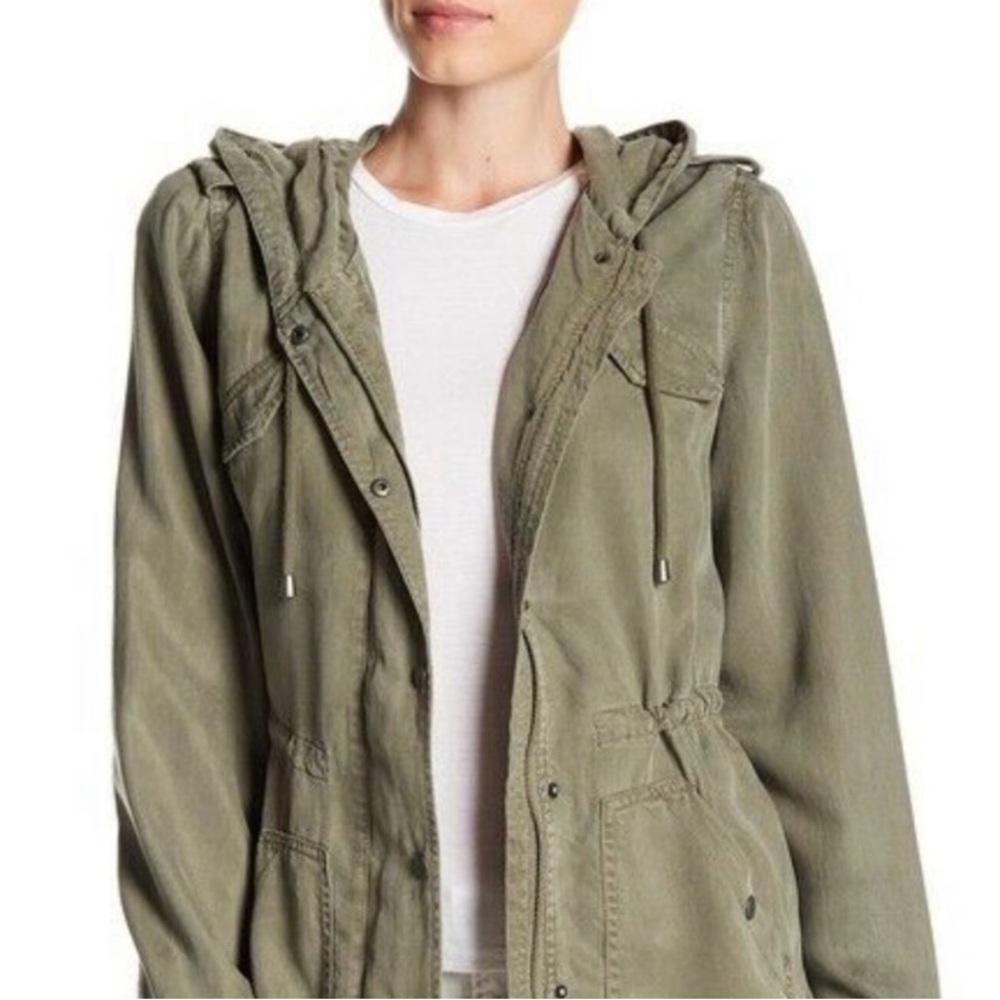 Max Jeans Green Utility Jacket with Hood - Picture 1 of 5